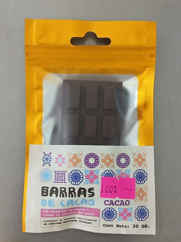 Barra 100% cacao chica