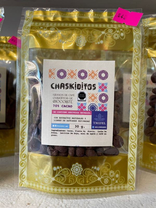 Chaskiditos - Granos de cafe cubiertos de chocolate