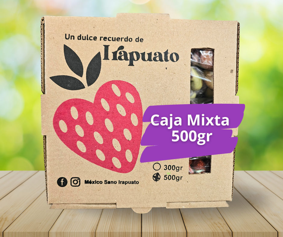 Caja Mixta de fresa cristalizada (500gr)